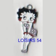 Betty Boop Emaillé pendentif rose